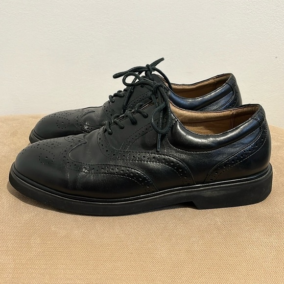 Florsheim Comfort Tech Men's 9 D Dress Shoes Bristow Wing Tip Black Oxfords - Picture 3 of 15